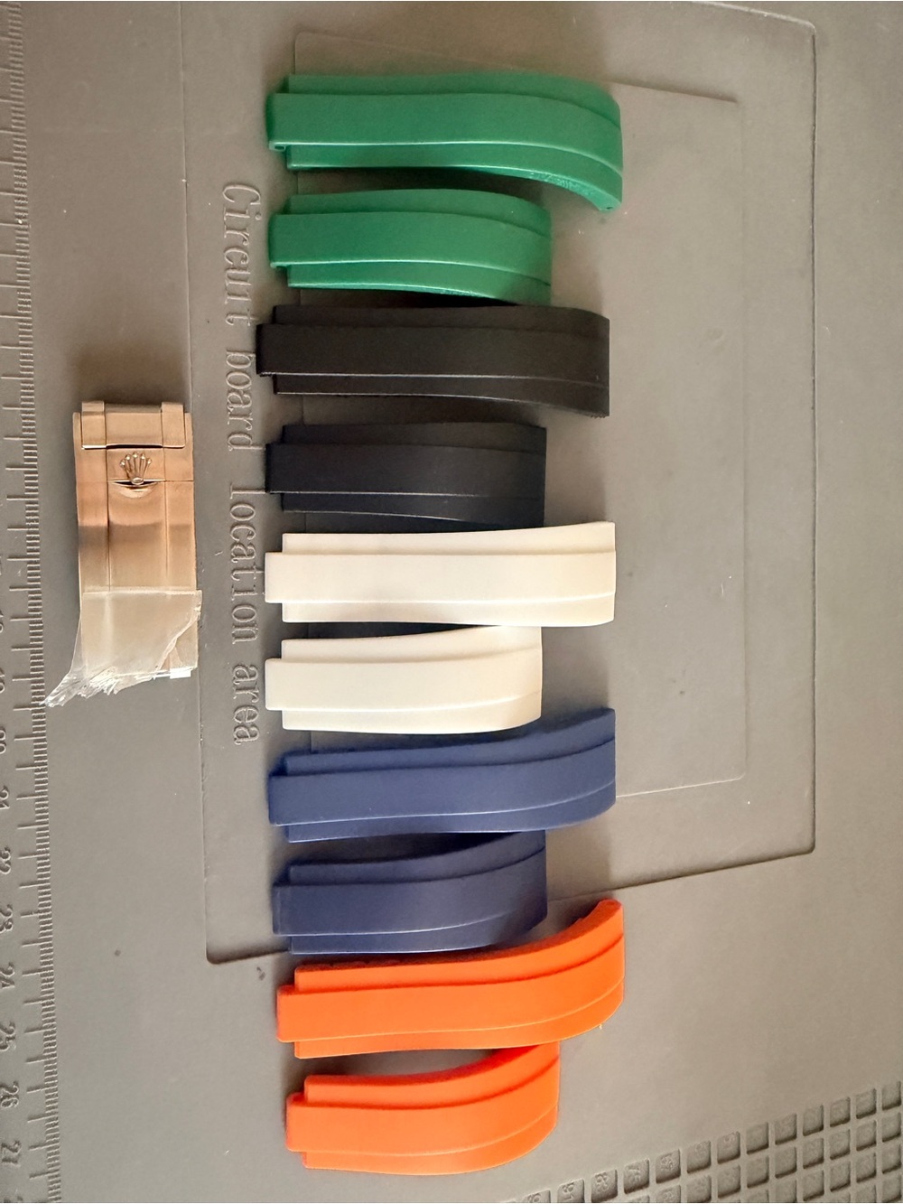 20mm Oysterflex rubber straps one set